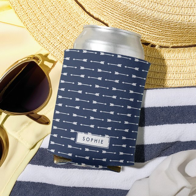 Enfriador De Latas Flechas blancas y navales personalizadas (Subido por el creador)