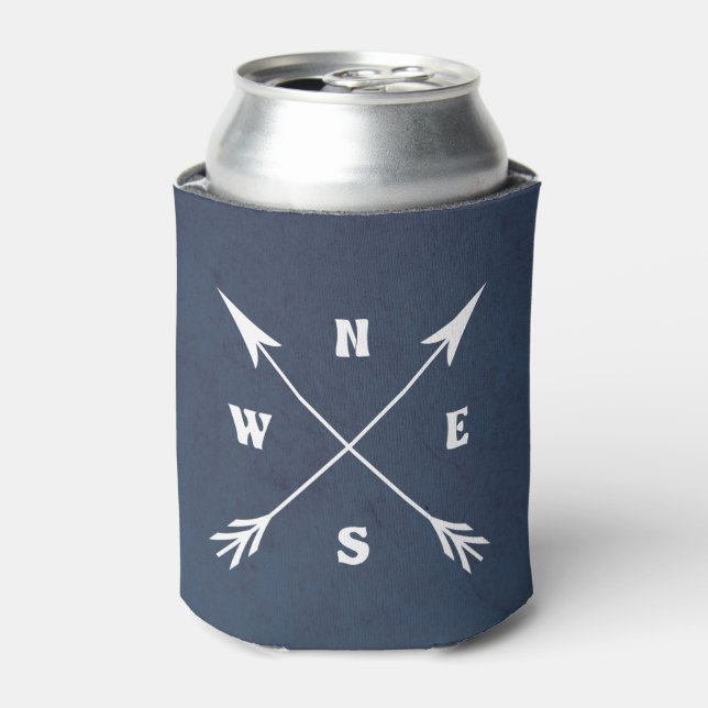 Enfriador De Latas Flechas de brújula (Lata Anverso)