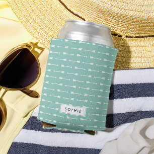 Enfriador De Latas Flechas en blanco y blanco personalizadas