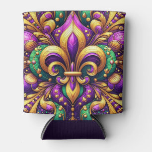 Enfriador De Latas fleur de lis mardi gras