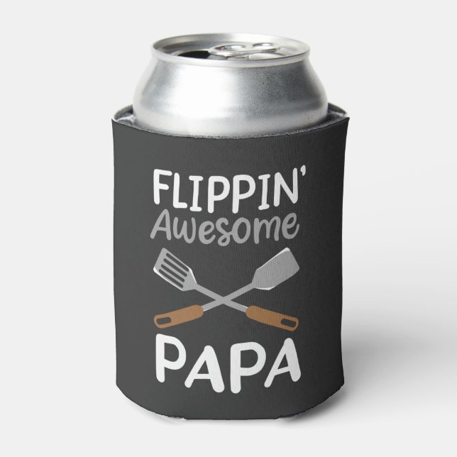 Enfriador De Latas Fliping Awesome Papa Chef Dad (Lata Anverso)