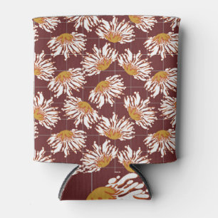 Enfriador De Latas Flor abstracta: diseño de patrones artísticos.