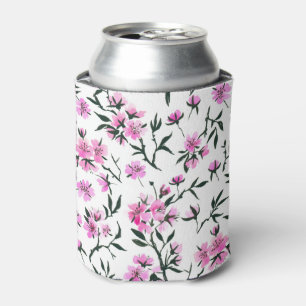 Enfriador De Latas Flor de cerezo blanco en blanco