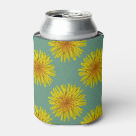 Enfriador De Latas Flor de Dandelion amarilla de verano en cualquier 