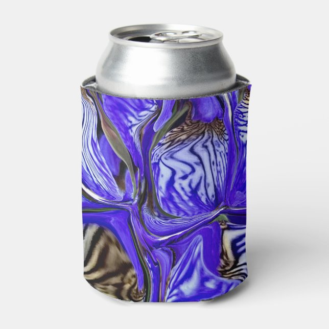 Enfriador De Latas Flor de iris púrpura (Lata Anverso)