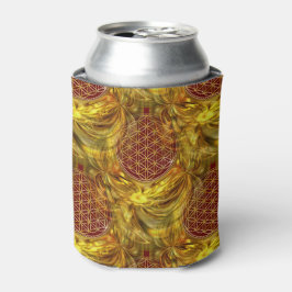 Enfriador De Latas Flor de la vida - patrón ininterrumpido - brillo d