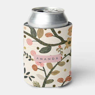 Enfriador De Latas Flor de Otoño Retro Caprichosa Personalizada