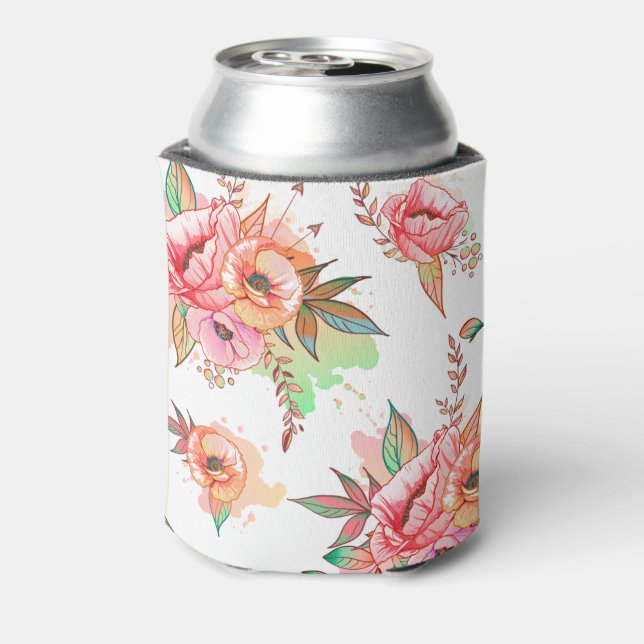 Enfriador De Latas flor de primavera (Reverso de la lata)