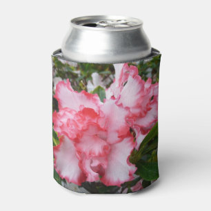 Enfriador De Latas Flor de primavera de Azaleas doble roja y blanca