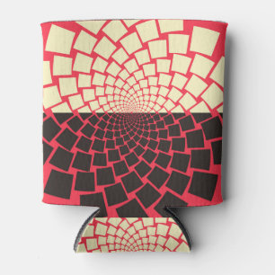 Enfriador De Latas Flor estilizada: marfil rojo negro