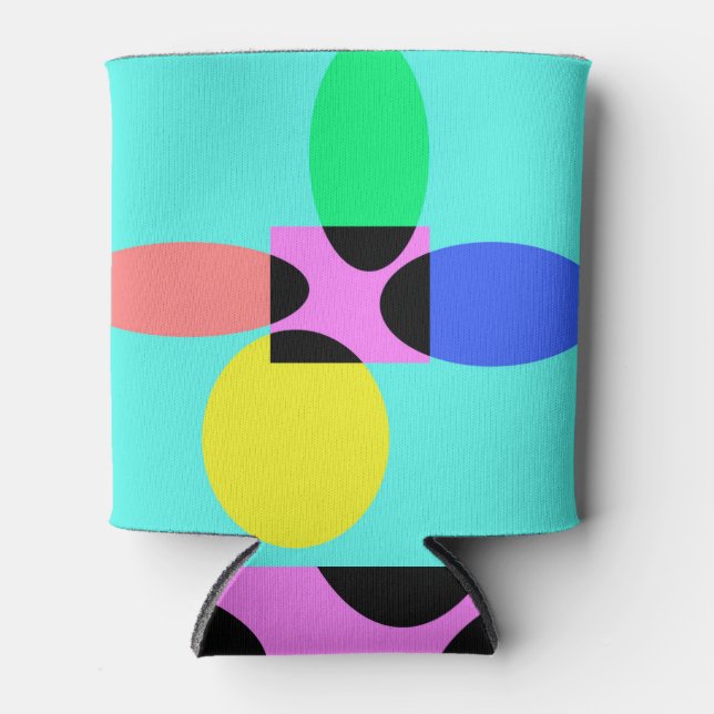 Enfriador De Latas Flor futurista (Anverso)