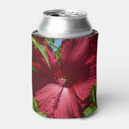 Enfriador De Latas Flor hibiscus y cielo azul
