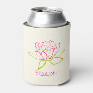Enfriador De Latas Flor Lotus personalizada / Lirio de agua