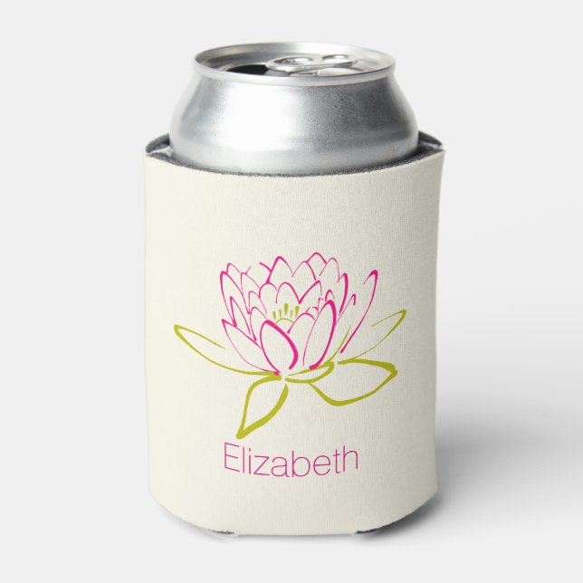 Enfriador De Latas Flor Lotus personalizada / Lirio de agua (Lata Anverso)