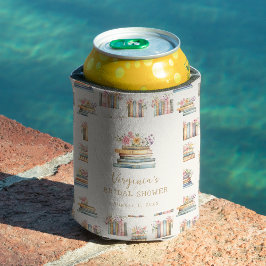 Enfriador De Latas Flor silvestre Books Bridal Shower