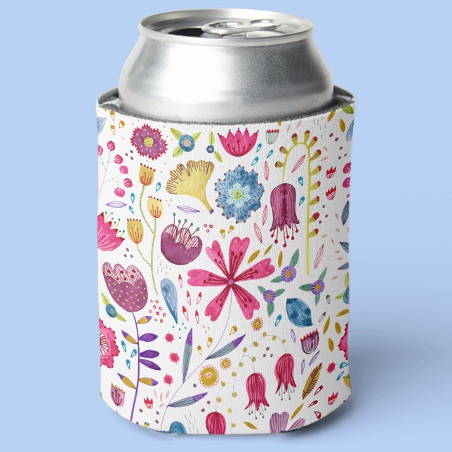 Enfriador De Latas Flora acuarela (Subido por el creador)