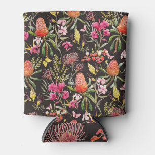 Enfriador De Latas Flora australiana: Fusión acuarela tropical