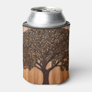Enfriador De Latas Flora Australiana: Impresión de madera de Wattle T