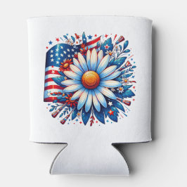 Enfriador De Latas Floral 4 de julio