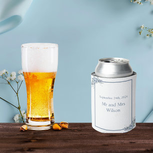 Enfriador De Latas Floral azul turbulenta moderna