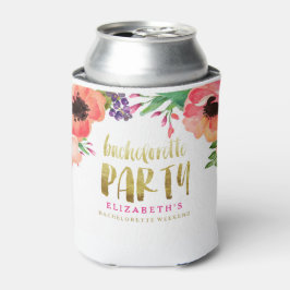 Enfriador De Latas FLORAL BACHELORETTE PARTIDO Refrigerador de bebida