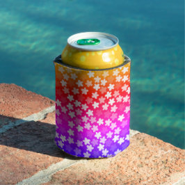 Enfriador De Latas Floral de colores vivos