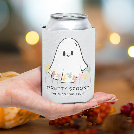 Enfriador De Latas Floral de Fantasma de Halloween Adorable
