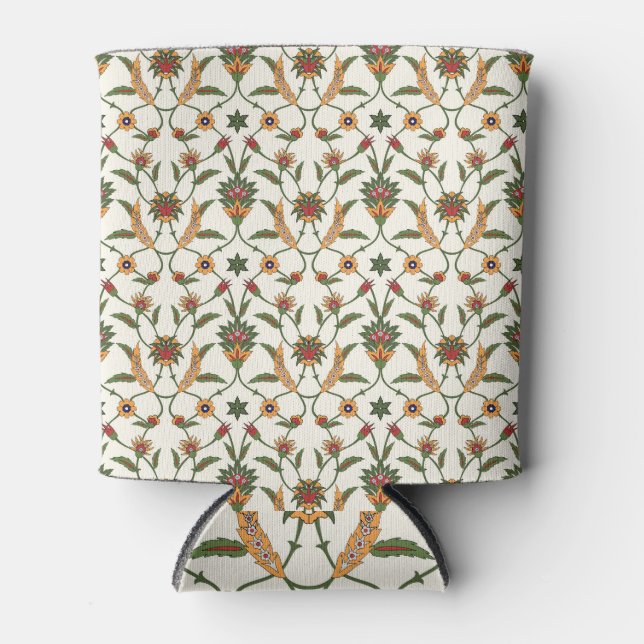 Enfriador De Latas Floral Étnica: Elegante y Seamless Ornament. (Anverso)