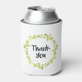 Enfriador De Latas Floral Green Wreath Gracias Coozie