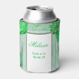 Enfriador De Latas Floral verde Boda personalizada