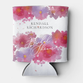 Enfriador De Latas Floral Watercolor Bridal Shower