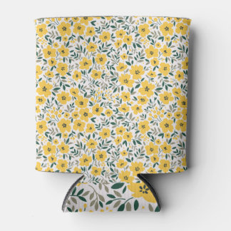 Enfriador De Latas Flores amarillas: flores florales modernas sin cos