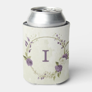 Enfriador De Latas flores blancas malva vegetación boda