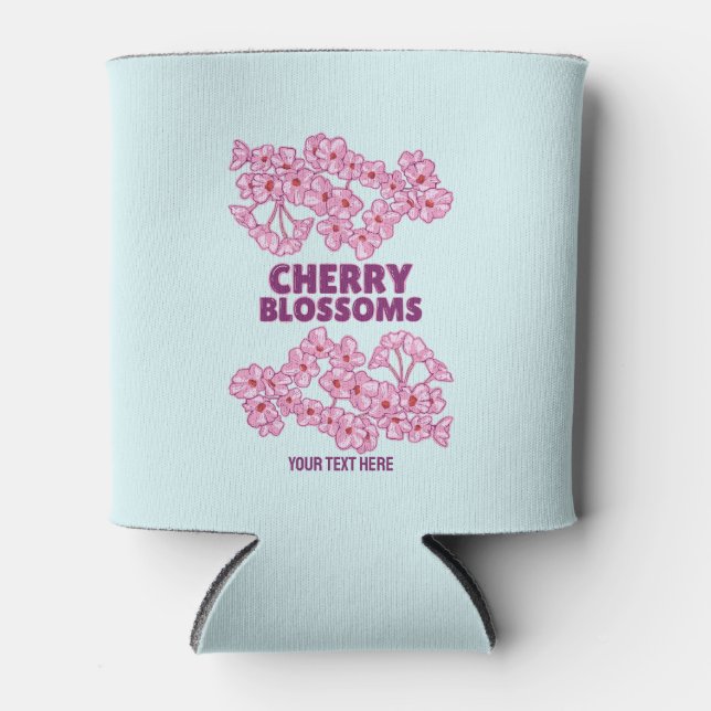 Enfriador De Latas Flores de cerezo rosa (Anverso)