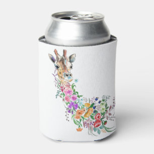 Enfriador De Latas Flores de colores Bouquet Giraffe - Dibujo moderno