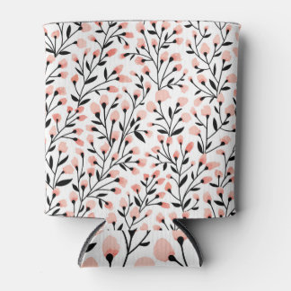 Enfriador De Latas Flores de Doodle: Coral Floral Seamless.