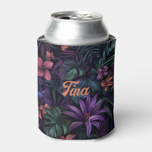 Enfriador De Latas Flores de jungla oscura