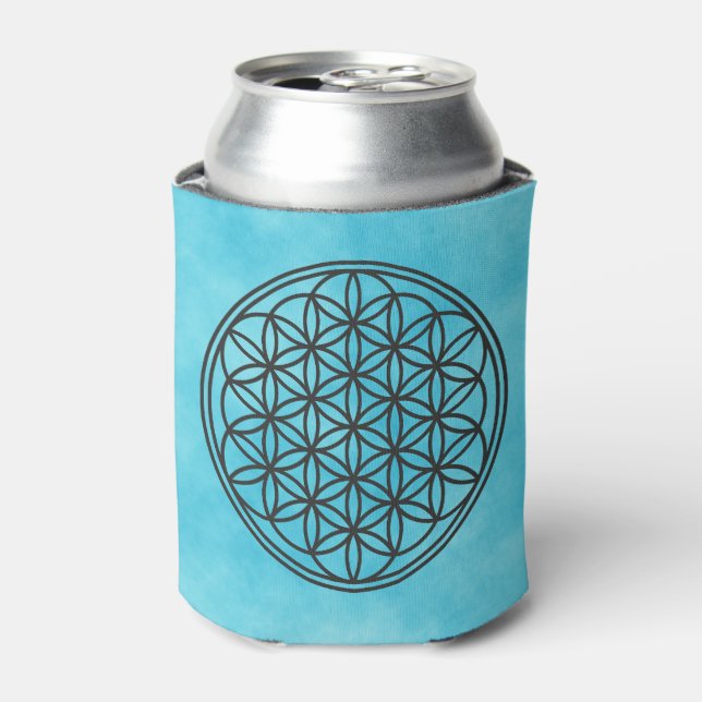Enfriador De Latas FLORES DE LA VIDA - Esquema de símbolo de geometrí (Lata Anverso)