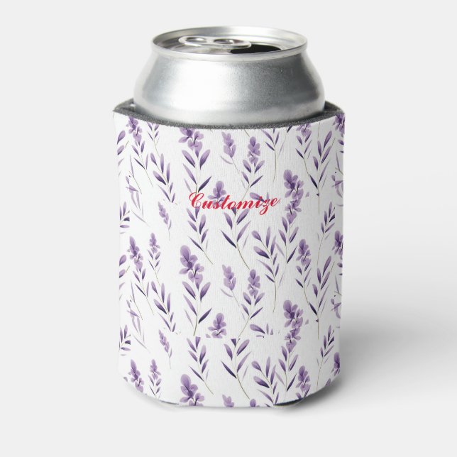 Enfriador De Latas Flores de lavanda Thunder_Cove (Reverso de la lata)