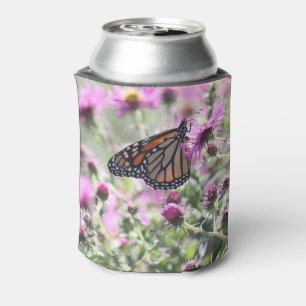 Enfriador De Latas Flores de mariposa y morado