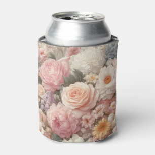 Enfriador De Latas Flores de Pastel Estilo Shabby Chic Rosa Floral