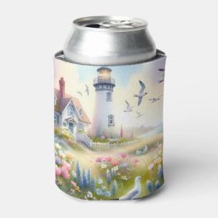 Enfriador De Latas Flores de primavera por Cabaña Costera Faro