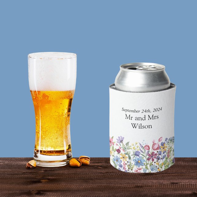 Enfriador De Latas Flores del Jardín de Acuarela Bohemia (Subido por el creador)