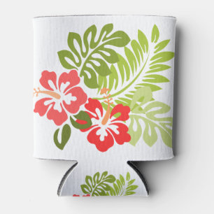 Enfriador De Latas Flores florales de Hawai Hibiscus Flora