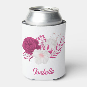Enfriador De Latas flores fucsia botánico boda