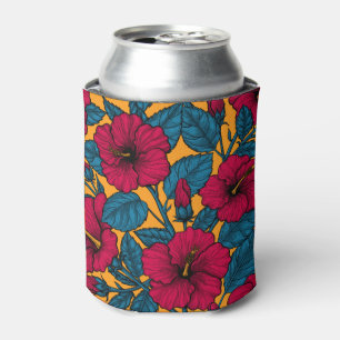 Enfriador De Latas Flores hibiscus