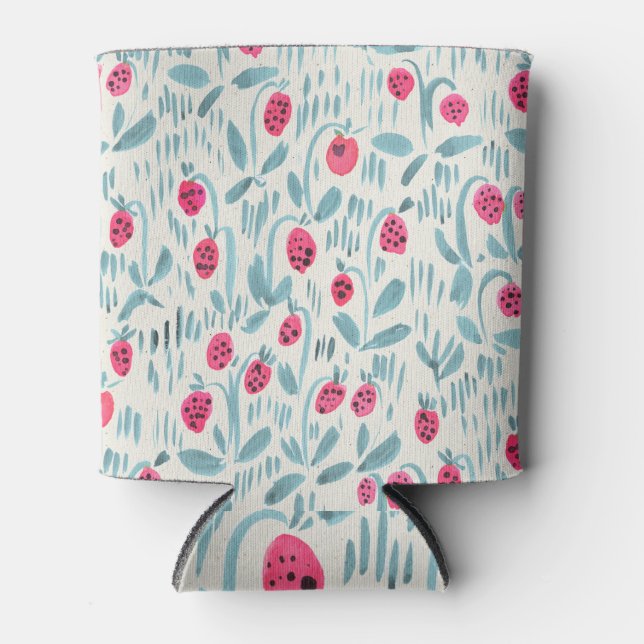 Enfriador De Latas Flores pequeñas: acuarela sin foco (Anverso)