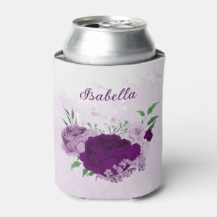 Enfriador De Latas Flores púrpura románticas vegetación