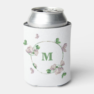 Enfriador De Latas flores púrpura vegetación mariposas