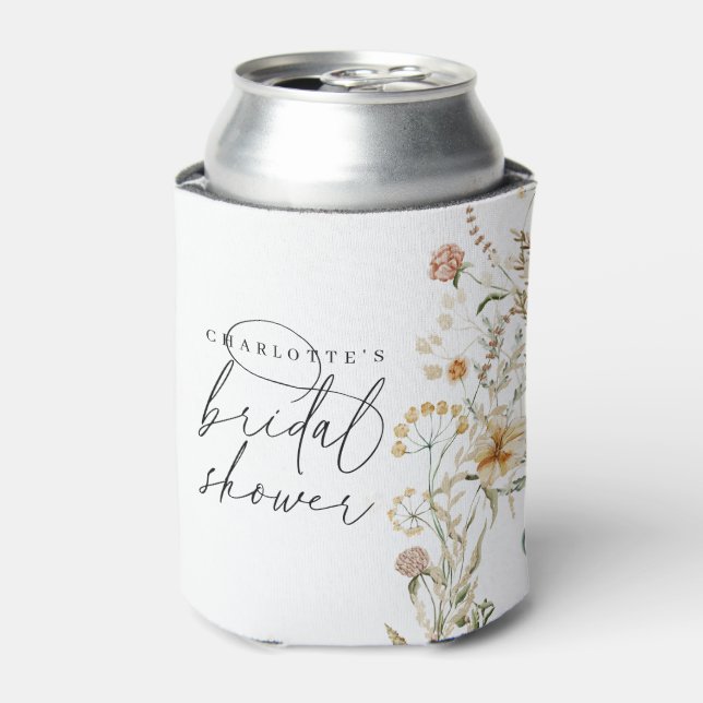 Enfriador De Latas Flores silvestres Boho Favores mínimos de ducha de (Lata Anverso)